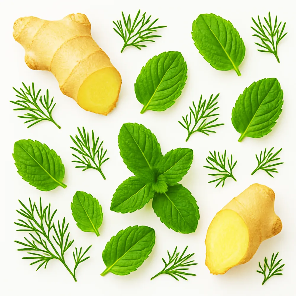 Botanical Ingredients Illustration